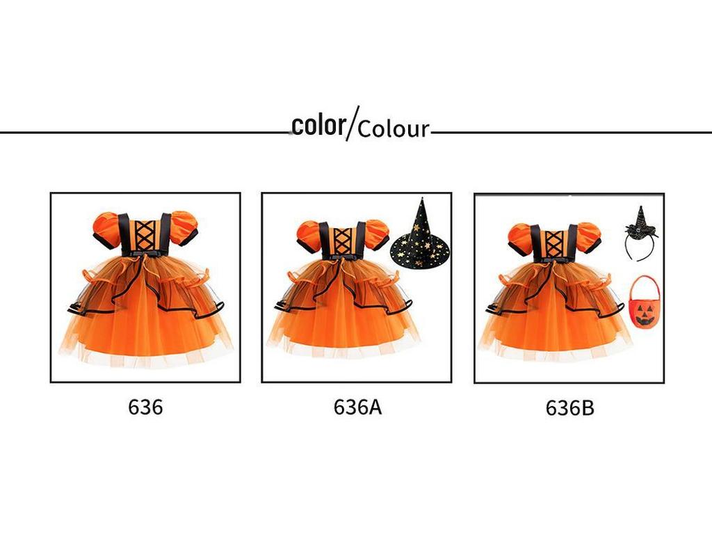 European & American Vampire Witch Cosplay Dress for Kids - Halloween Series