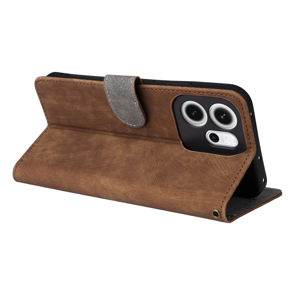 For Oppo Reno14 F 5G Case Wallet RFID Blocking PU Leather Phone Cover Stand with Strap