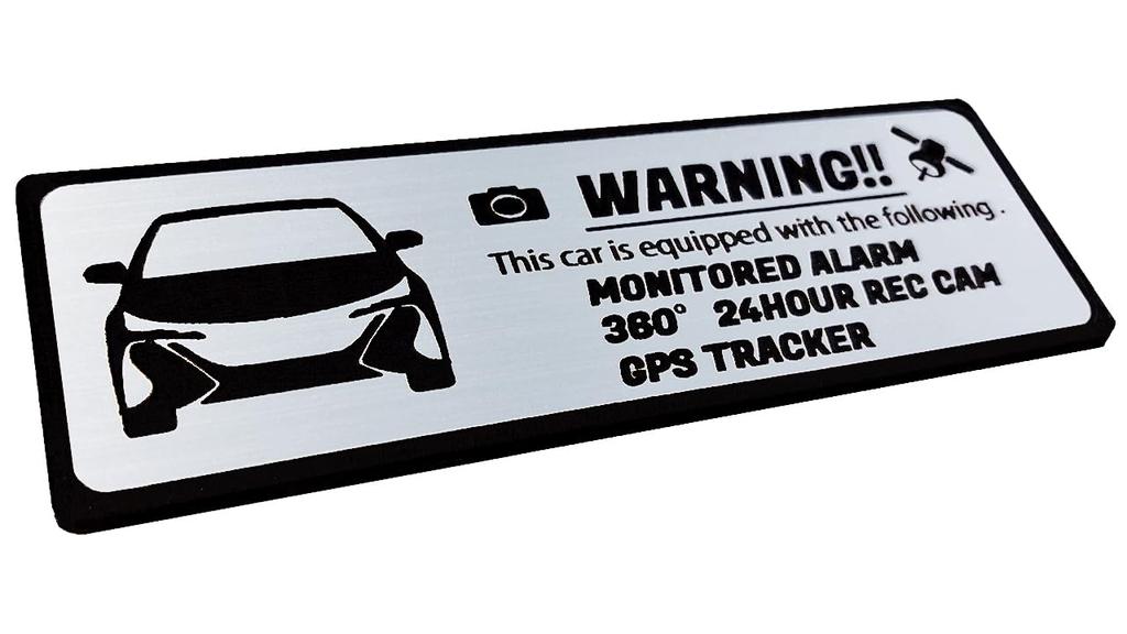 Honami Works Prius PHV 50 Series Security Emblem with 24-Hour Surveillance, Dash Cam, and GPS Tracker Sticker