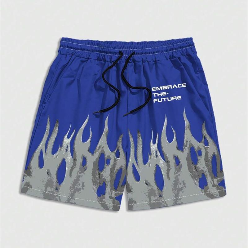 Versatile Men s Printed Short-sleeved Casual Comfortable Beach Pants Stylish Simple Shorts Men’s S