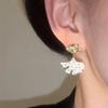Elegant S925 Silver Ginkgo Leaf Stud Earrings for Women - Stylish & Fashionable