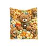 Halloween blanket Cartoon printed bear blanket Animation peripheral blanket Sofa blanket