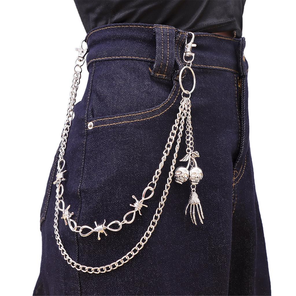 Tassels Chain Belt Personality Charm Belt Durability Metal Chain Trendy Belt for Various Occasion
