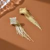 Orecchini lunghi alla moda con nappe, stile lusso leggero e sensazione di alta gamma per donna