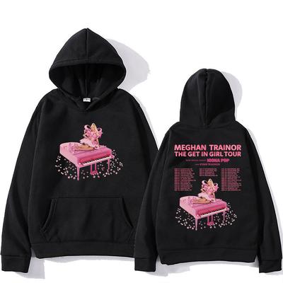 Die Get in Girl Tour 2026 Hoodies Meghan Trainor Spiel mit mir Druck Sweatshirts Kapuzenpullover Langarm Herren Pullover Unisex Hoodie