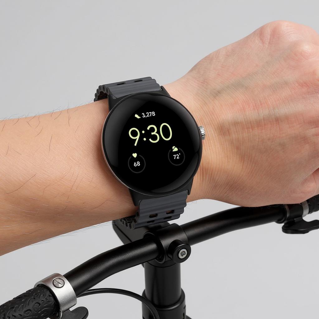 Banda Océano Marino Para Google Pixel Watch 4/3 45mm Correa de Silicona Bicolor para Pixel Watch 3/4 45mm Pulsera Deportiva Transpirable