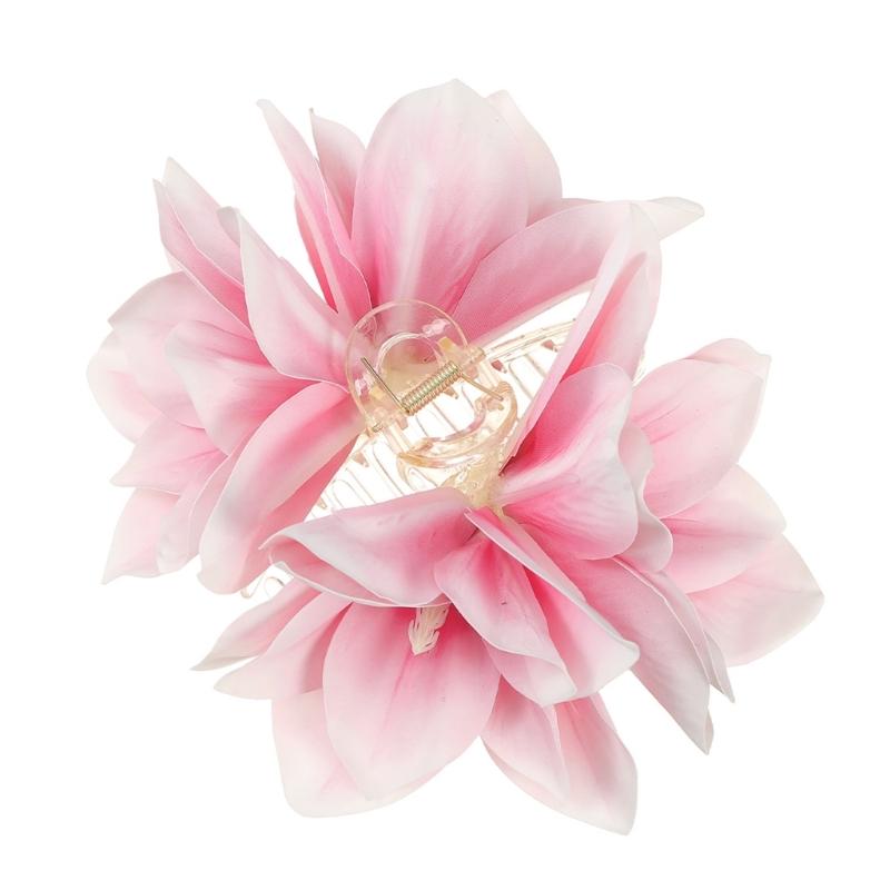 Bright Yellow Floral Hair Hairpin Light Polymer Barrettes for Women Beach Vacation Type Spring Accessories