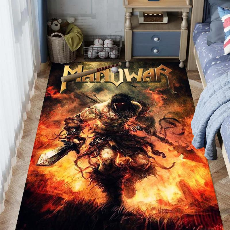 Manowar: Alfombra Power Glory Adecuada para todas las estaciones Decoración del hogar Arte para la habitación Felpudo