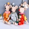 Peluche Topo Vestito Carino Alta Qualità Morbido Tessuto di Cotone Animale Imbottito Giocattolo Ratto Con Vestiti Rimovibili Decorazione Camera da Letto