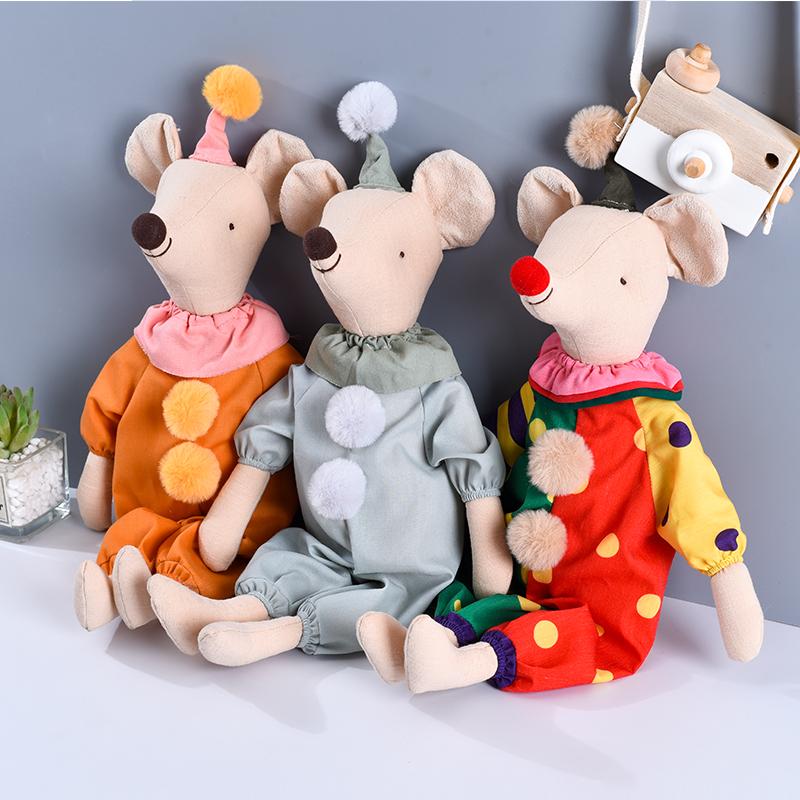 Peluche Topo Vestito Carino Alta Qualità Morbido Tessuto di Cotone Animale Imbottito Giocattolo Ratto Con Vestiti Rimovibili Decorazione Camera da Letto