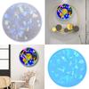 Holographic Earth Clock Silicone Mold DIY Round Clock Pendant Mold Epoxy Resin Mold for Making Crafts Decoration
