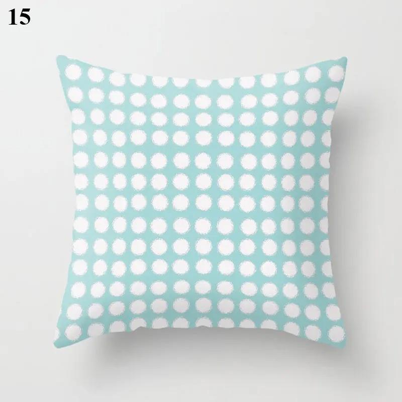Mint Green Printed Decorative Pillowcase Office Living Room Car Ornaments Home Pillowcase