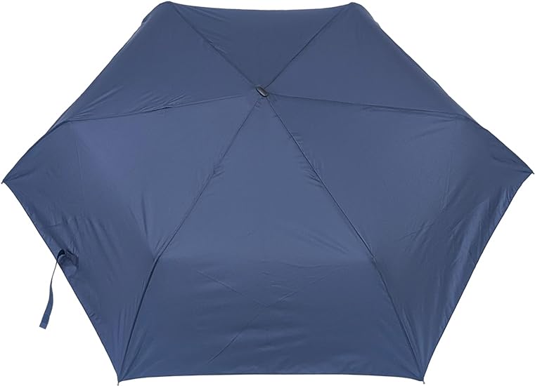 Folding 70cm Rib 120cm Manual Flat Compact Navy Men's Umbrella, Large, Length, Diameter, Lightweight, Opening, Slim, Design, Storage, Water-Repellent,