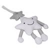 Baby Crib Mobile with Wind Chime Soft Plush Cute White Cartoon Five Pointed Star Shape Baby Crib Hanging Toy for Car Crib Trolley