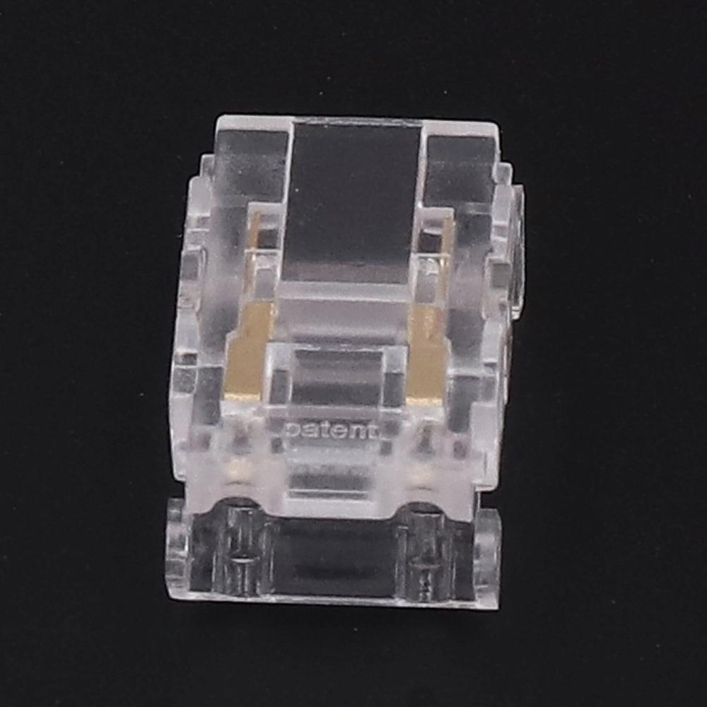 20pcs 2 Pin LED Strip Connectors COB Solderless LED Connectors Strip to Wire Adapter  For Office