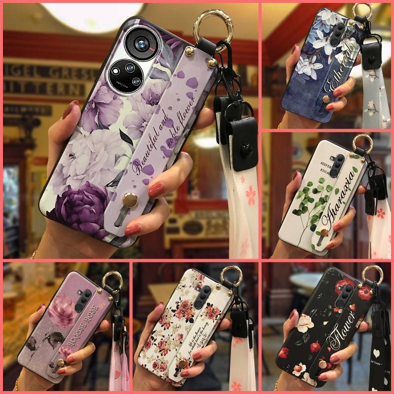 Wristband Phone Holder Phone Case For ZTE Blade V40S/Axon40 SE Dirt-resistant Soft case Durable Wrist Strap Lanyard Ring