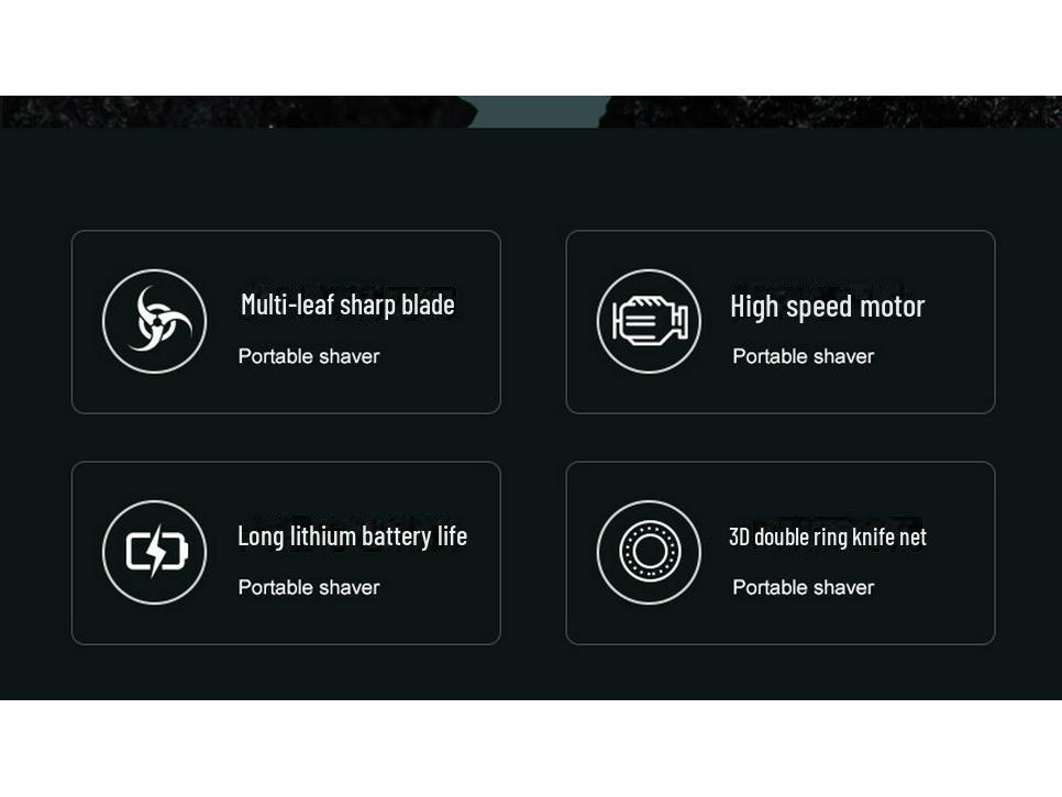 מכונת גילוח חשמלית קומפקטית לגברים - ניתנת לשטיפה מלאה, סופר נקייה, ניידת לנסיעות