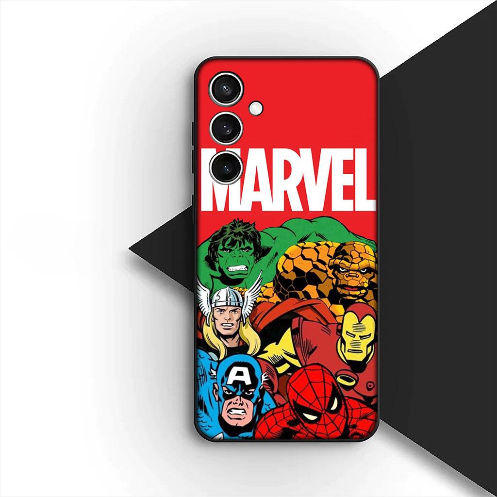 Phone Cover for Samsung Galaxy S25 S24 S23 FE Ultra Plus S7 Edge S25+ S23+ A56 5G Casing Soft Case Captain America Shield Marvel