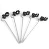 50Pcs Black Field Guardian Wood Post Screw In Fencing Ring Insulator