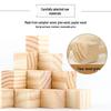 Solid Wood Dog Training Bone Dumbbell