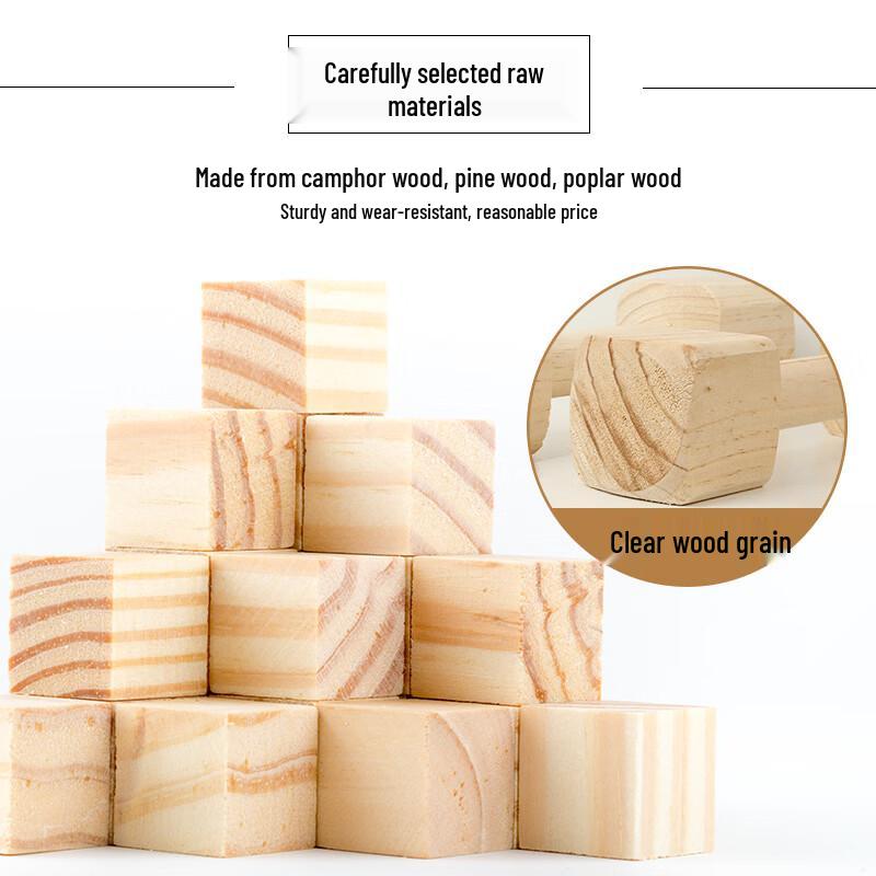 Solid Wood Dog Training Bone Dumbbell