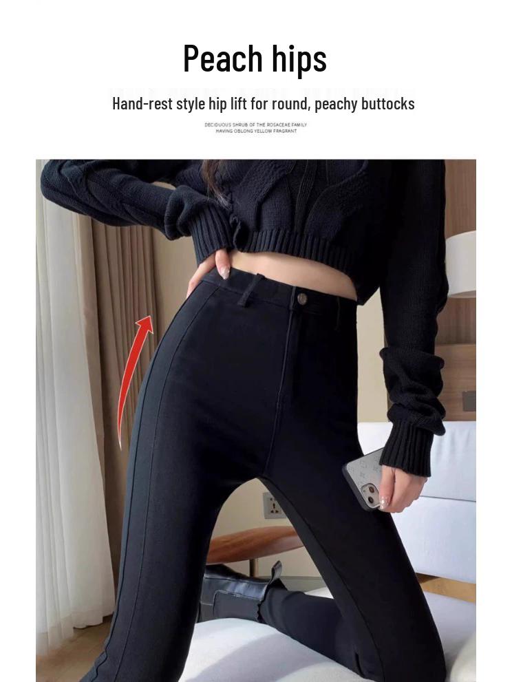 Women's Fleece-Lined Yoga Pants: Autumn/Winter 2025, Thickening, Slimming, Stretchy, Tapered Fit