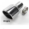 1 Piece 114mm Outlet Universal Modification Car Accessories Silver Curly Flange Muffler Exhaust  Stainless Steel Tip End Pipe
