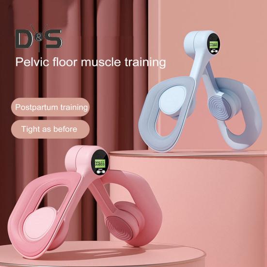 Thigh Master with Counter Pelvic Floor Muscle Trainer Portable Women Inner Thigh Leg Hip Exerciser Toner Home Gym Workout Fitness Equipment