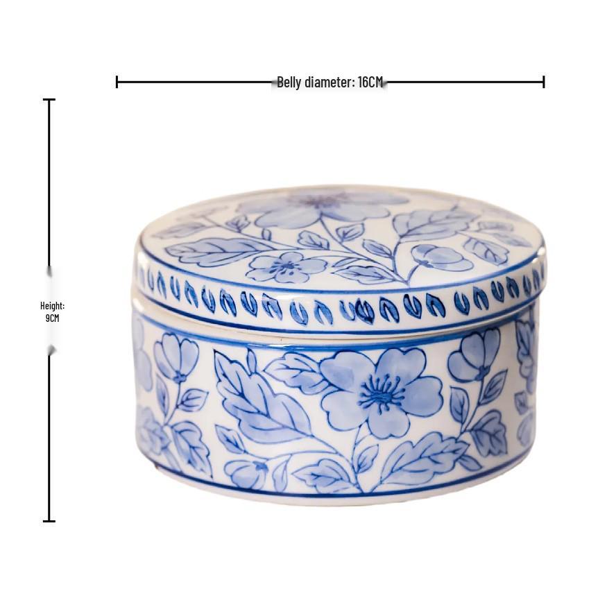 Vintage Chinese Ceramic Jewelry Box