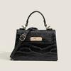 Design di Nicchia Semplice Borsa Kelly Femminile Fantasia Coccodrillo Piccola Borsa Quadrata Versatile Borsa a Mano Borsa a Spalla Messenger