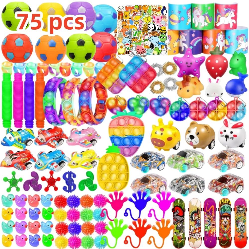 75/150Pack Fidget Toys Bulk, Party Favors for Kids, Treasure Box Toys for Classroom, Stocking Stuffers Goodie Bag for Boys Girls