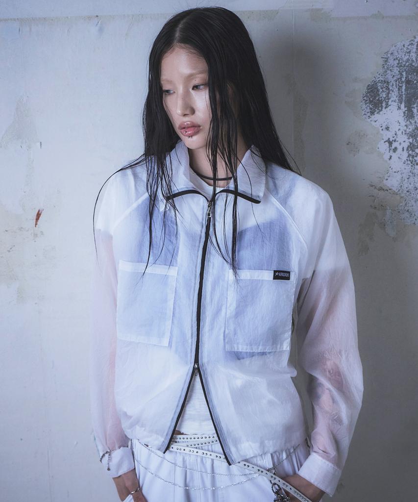 Kruxh Two-Way Zip-Up Air Shirt Cloud White