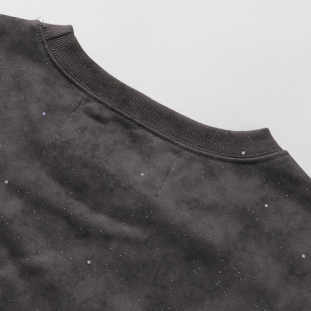 T-shirt Oversize Estiva da Uomo 2026, Stampa Gemella Bandito Gesù Gotica Street Manica Corta con Strass Lettera Santa