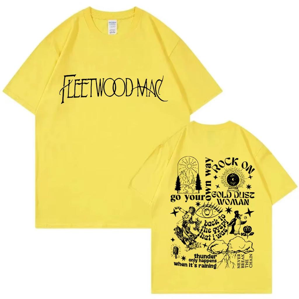2026 Summer New Fleetwood Mac Band Tour Graphic T Shirts Men Women Rock Hip Hop Short Sleeve Tshirt Street
