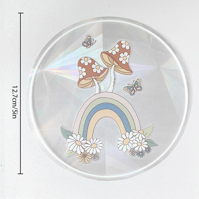 Atrapasol Pvc Autoadhesivo Pegatinas para Ventana de Cristal Gato Polilla Energía Atrapasol Papel Pintado Arcoíris Prismas Pegatina Calcomanías de Luz Solar