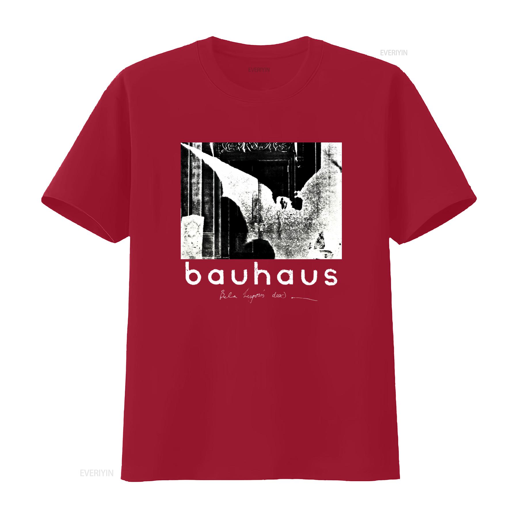 Bauhaus Bela Lugosis Dead Band Gothic Rock Print T Shirt Fashion vintage Washed Slightly Stretched Comfortable Stylish S