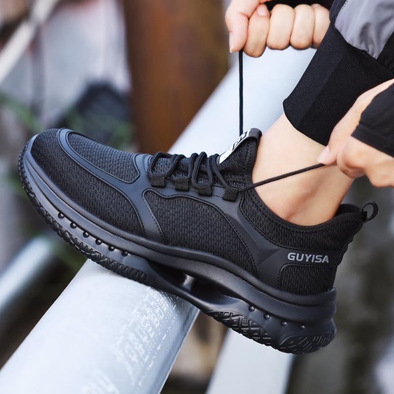 Pánská lehká bezpečnostní pracovní obuv s ocelovou špičkou - Odolná proti nárazu, Odolná proti propíchnutí, Celoroční pohodlí