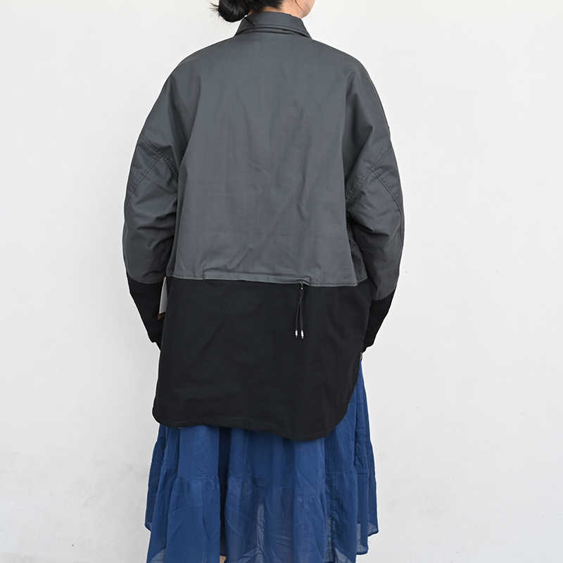 Vans Tdc Tokyo Design Collective Color Block Design Loose Fashion Long Sleeve Jacket Unisex Jacket Gray Black VN000H2J1O7