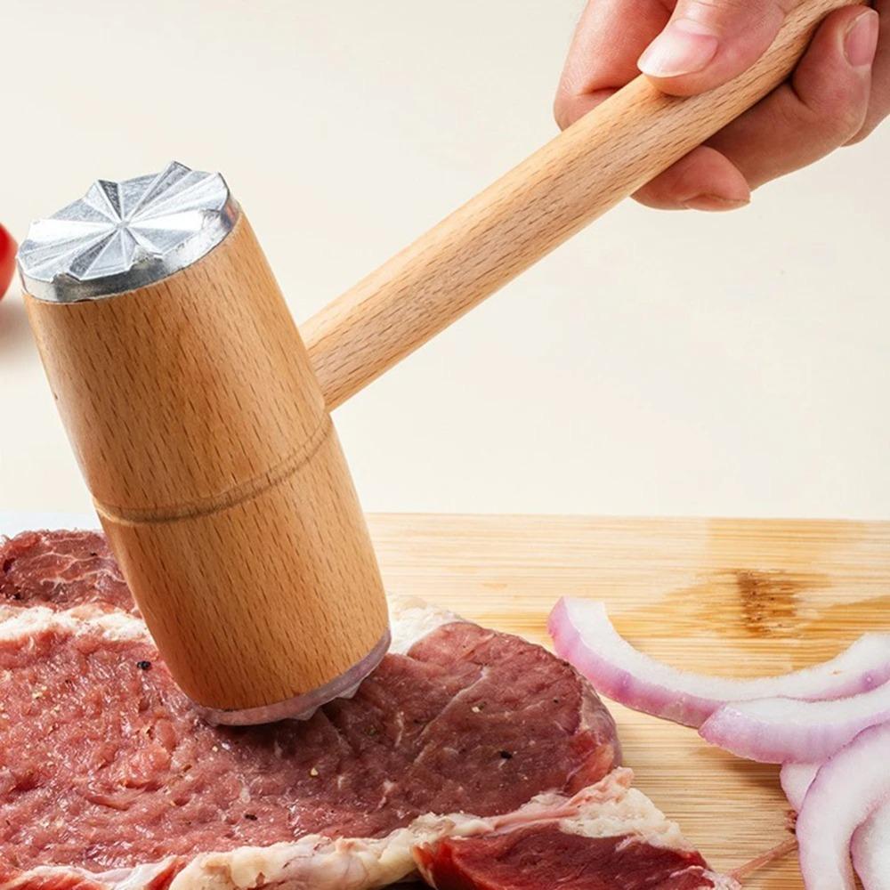 Metal Head Meat Tender Non-slip Handle Meat Mallet Double Sided Meat Tenderizer Hammer Steak