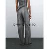 MD Spring/Summer French Style Young Ol Style Linen Blend Suit Vest 6024657 Wide Leg Pants 5021659