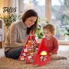 Holiday Surprising Box Christmas Tree Advent Calendar Box, DIY Shaped Paper Hole Punch Children Present Container Gift Fillable Countdown for