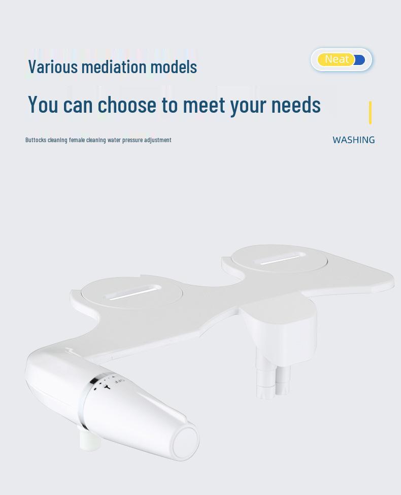 Dual Nozzle Non-Electric Smart Bidet Toilet Seat for Cross-Border Use