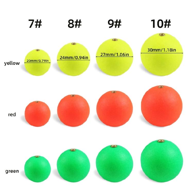 Fishing Float Strikes Indicator Round Shape Bobber Float, Pack of 60pcs Large Colorful Bobbers for Lake, River and Ocean