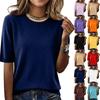 Women's Fashion Casual Round Neck Short Sleeve Shirt