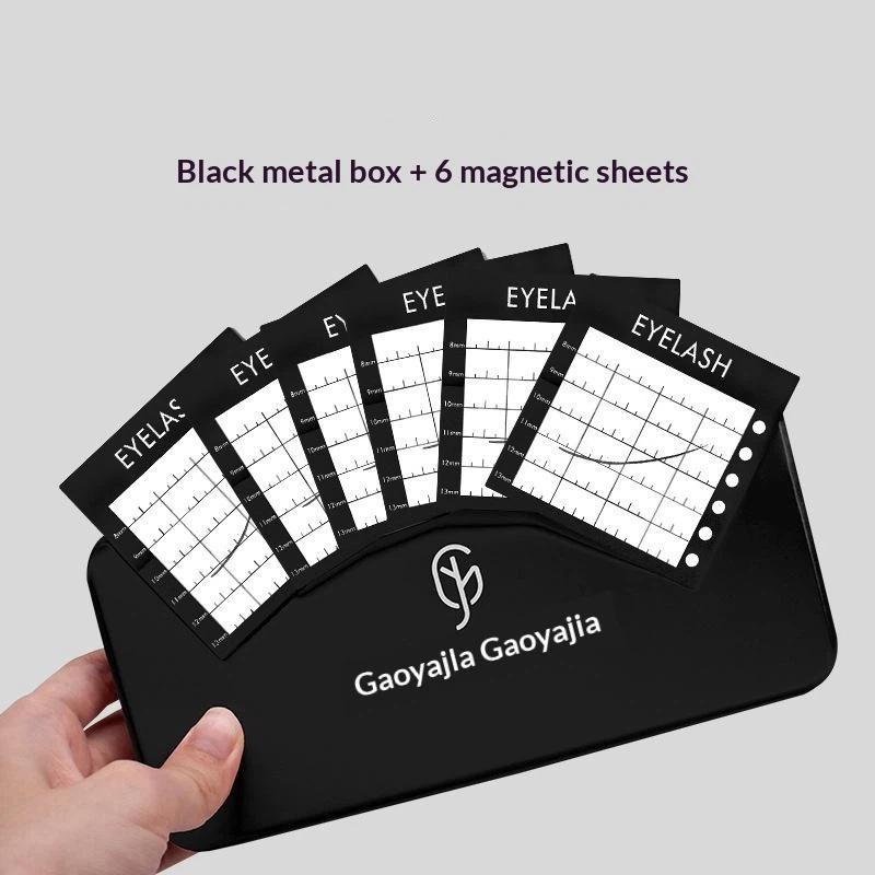 1 Set Storage Box Eyelash Grafting Table Display Box Pallet For Individual Suspended Magnetic Sheets Eyelash Protection Box чёрный