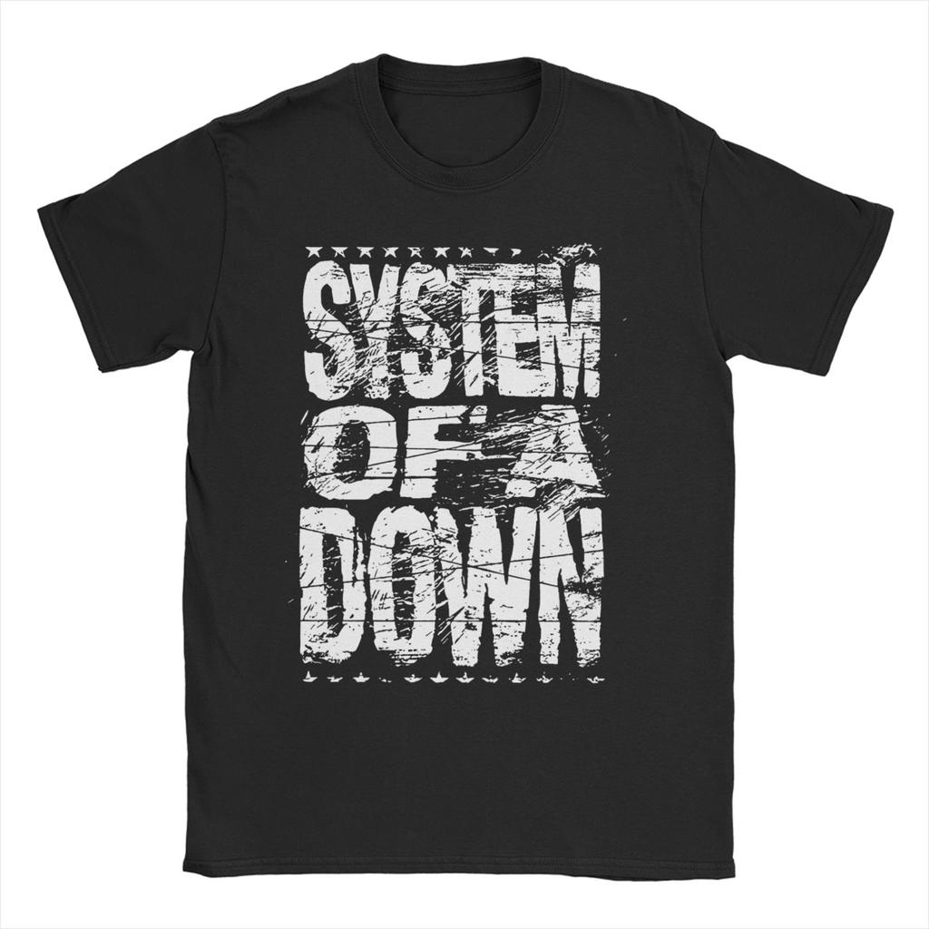 Men Womens TShirts System of A Down Humorous Pure Cotton Tees Short Sleeve Heavy Metal Music T Shirt Round Neck Tops