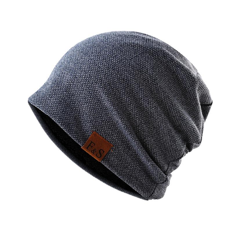 Hat Unisex Alphabet Autumn and Winter Baotou Knitted Hat Thin Comfortable Nightcap Fleece Thermal Overhead
