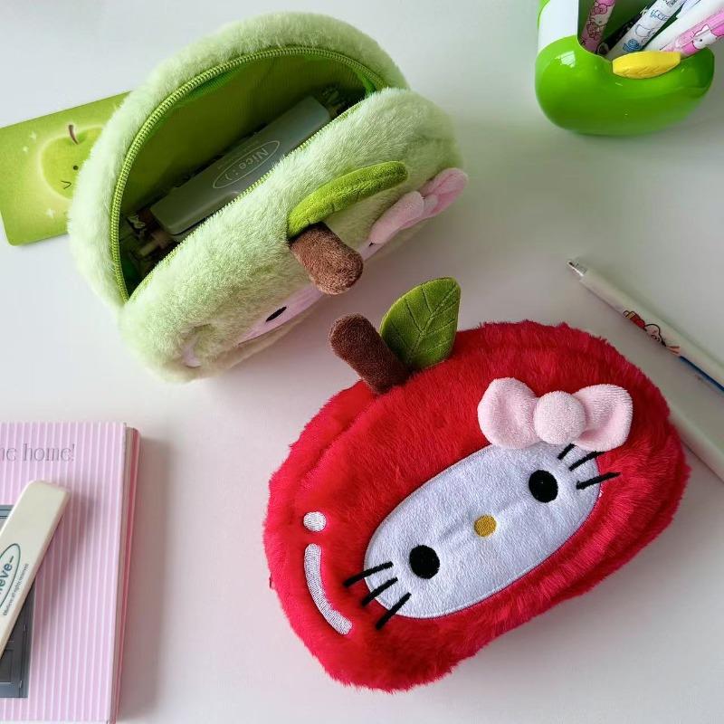 Miniso Cute Cartoon Pencil Case Kawaii Animation Design Cute Pencil Case Cosmetic Bag Stationery Storage Bag Lively Design Soft Texture