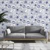 Floral Peel and Stick Wallpaper Blue White Boho Contact Paper for Bedroom Bathroom Removable Self Adhesive Wallpaper Rolls