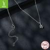 Simple Classic Six-Claw One-Carat Mozzarella Diamond Necklace For Women, Elegant And Shining S925 Silver Collarbone Chain